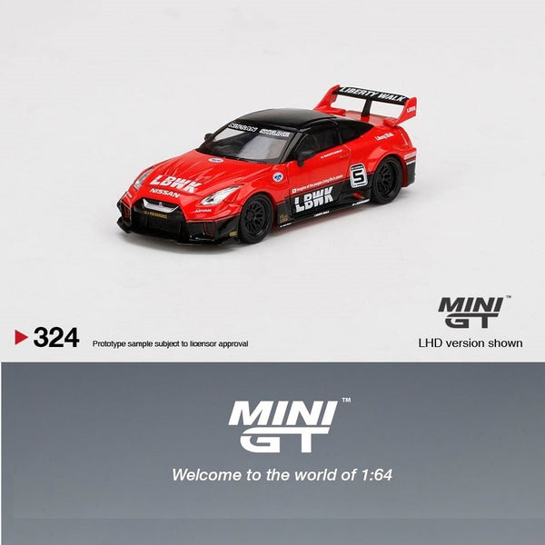 MINI GT 1/64 LB-Silhouette WORKS GT NISSAN 35GT-RR Ver.1 Red/Black MGT00324-R