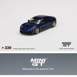 MINI GT 1/64 Porsche Taycan Turbo S Gentian Blue Metallic LHD MGT00339-L