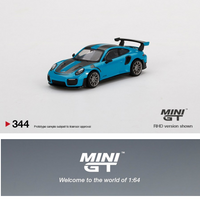 MINI GT 1/64 Porsche 991 GT2 RS  Weissach Package Miami Blue LHD MGT00344-L