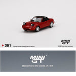 MINI GT 1/64 Mazda Miata MX-5 (NA) Classic Red Headlight Up / Soft Top LHD MGT00361-L