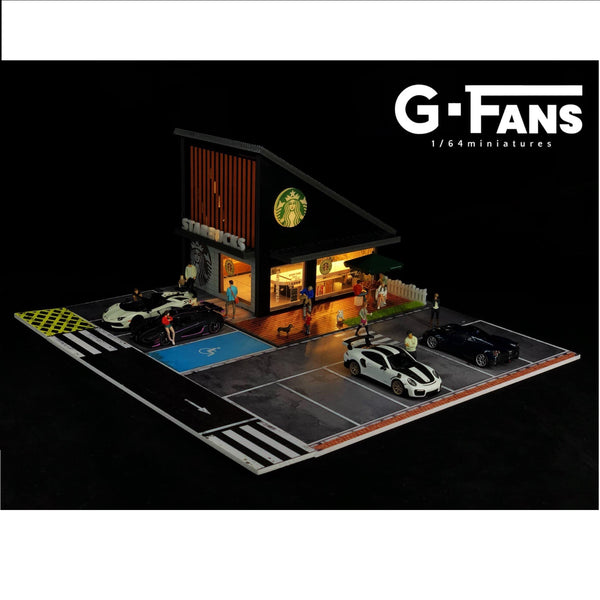 G-FANS 1/64 Diorama with LED Light STARBUCKS 710025