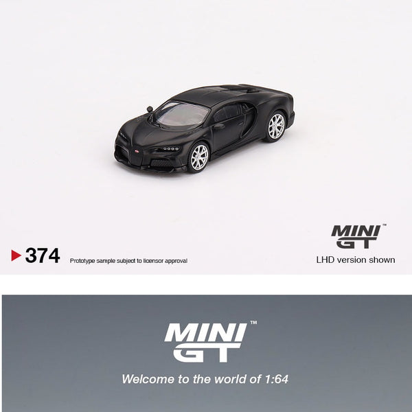 MINI GT 1/64 Bugatti Chiron Super Sport 300+ Matte Black LHD MGT00374-L