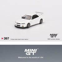 MINI GT 1/64 Nissan Skyline GT-R (R34) V-Spec N1 White RHD MGT00397-R