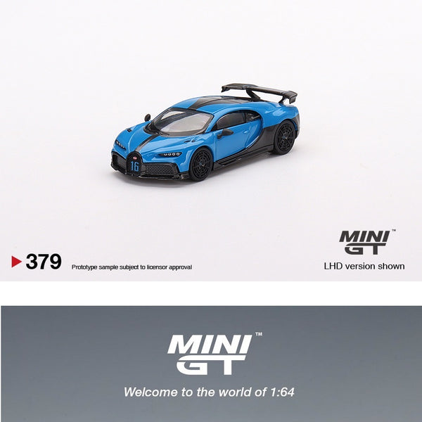 MINI GT 1/64 Bugatti Chiron Pur Sport Blue LHD MGT00379-L