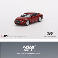 MINI GT 1/64 Bentley Continental GT Speed 2022 Candy Red LHD MGT00420-L