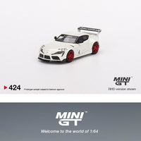 MINI GT 1/64 Pandem Toyota GR Supra V1.0  Pearl White LHD MGT00424-L