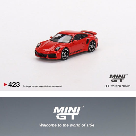MINI GT 1/64 Porsche 911 Turbo S Guards Red LHD MGT00423-L