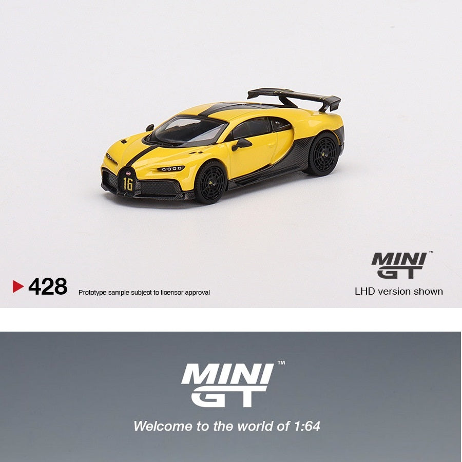 MINI GT 1/64 Bugatti Chiron Pur Sport Yellow LHD MGT00428-L