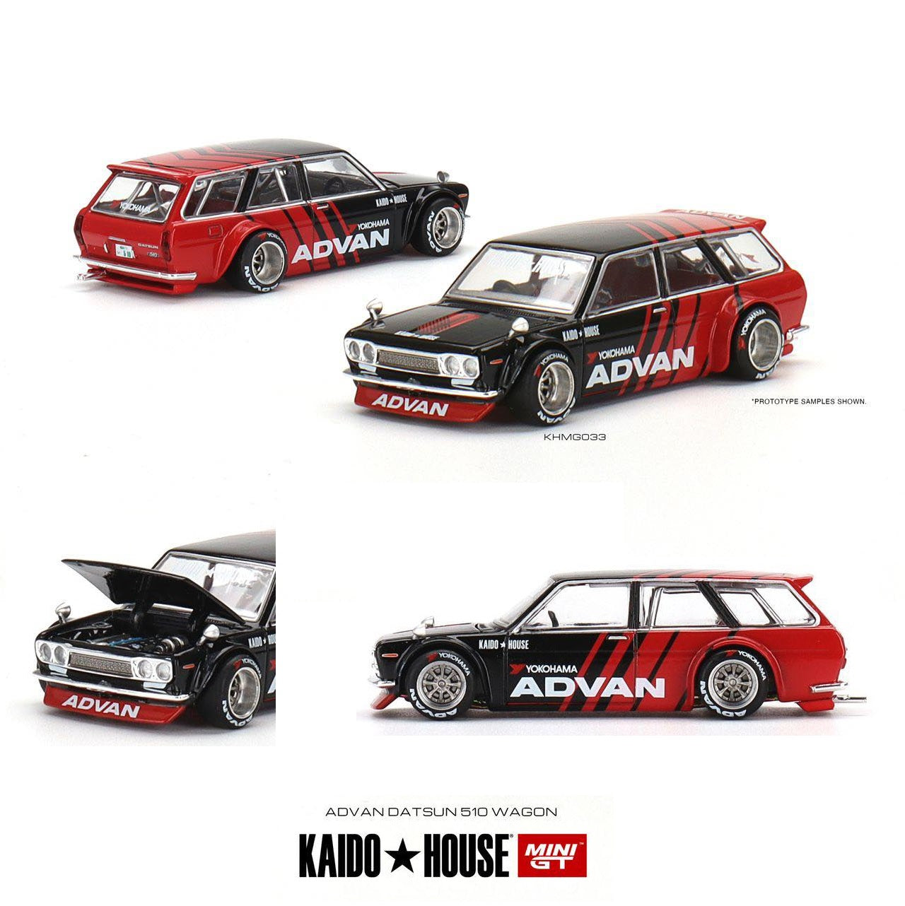 MINI GT x Kaido House 1/64 Datsun KAIDO 510 Wagon ADVAN RHD KHMG033