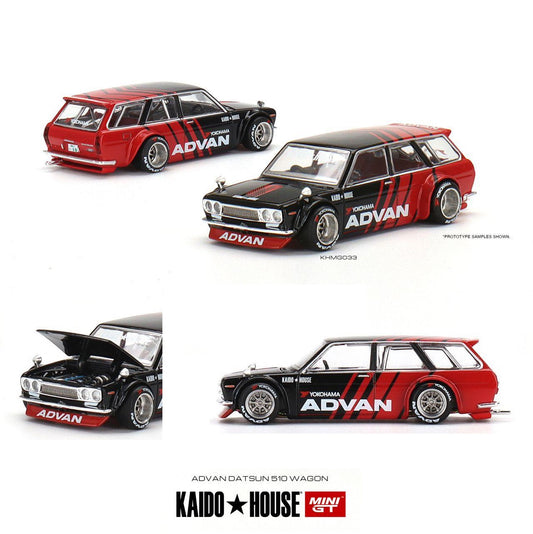 MINI GT x Kaido House 1/64 Datsun KAIDO 510 Wagon ADVAN RHD KHMG033