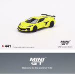 MINI GT 1/64 Chevrolet Corvette Z06 2023 Accelerate Yellow LHD MGT00441-L