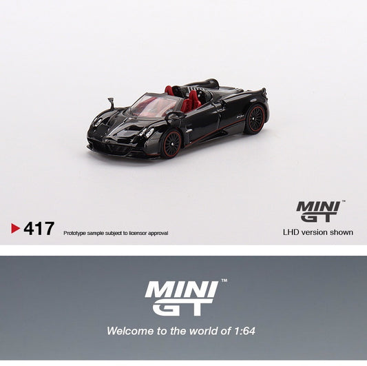 MINI GT 1/64 Pagani Huayra Roadster Black LHD MGT00417-L
