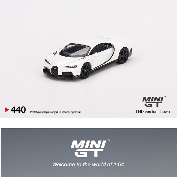 MINI GT 1/64 Bugatti Chiron Super Sport White LHD MGT00440-L