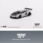 MINI GT 1/64 LB WORKS Lamborghini Aventador Limited Edition Matt Silver LHD MGT00449-L