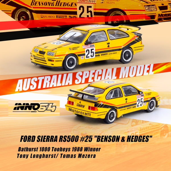 INNO64 1/64 FORD SIERRA RS500 #25 "BENSON & HEDGES"  Bathurst 1000 Tooheys 1988 Winner AUSTRALIA SPECIAL EDITION IN64-RS500-1KT88
