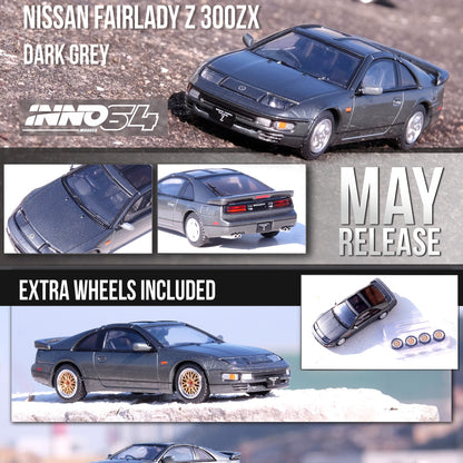 INNO64 1/64 NISSAN 300ZX (Z32) Oxford Grey Metallic IN64-300ZX-OGM