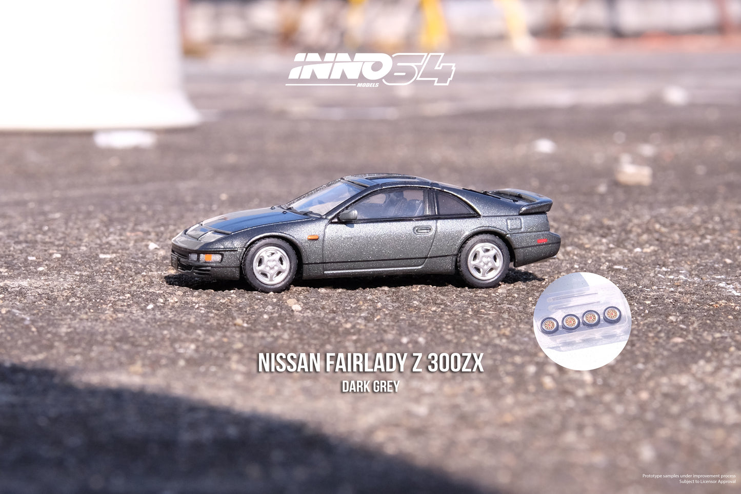 INNO64 1/64 NISSAN 300ZX (Z32) Oxford Grey Metallic IN64-300ZX-OGM