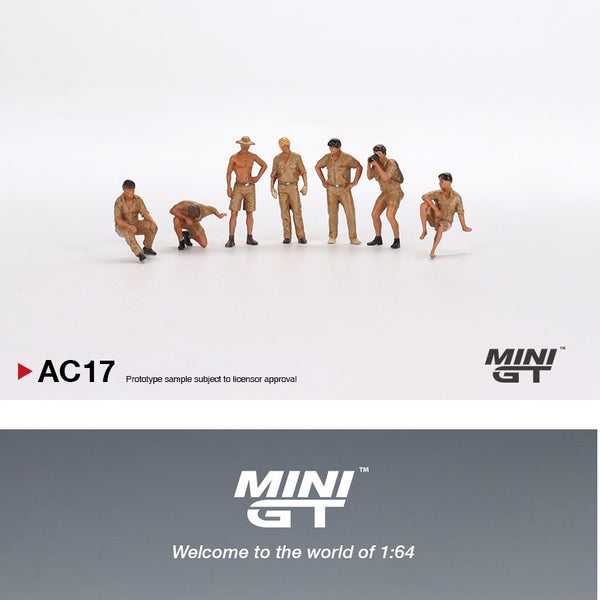 MINI GT 1/64 Metal Figurine: Camel Trophy Crew MGTAC17