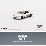 MINI GT 1/64 Top Secret Nissan Skyline GT-R VR32 White RHD MGT00469-R