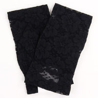 Fingerless lace glove Short length - Black