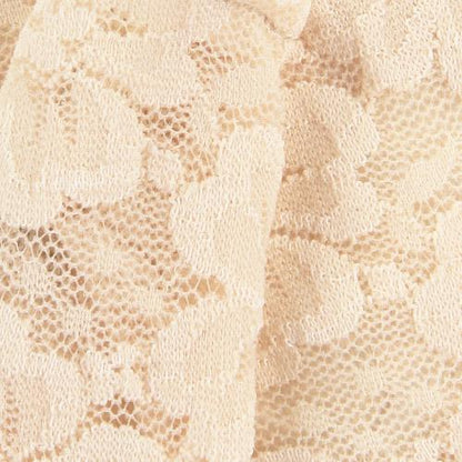 Fingerless lace glove Short length - Beige 