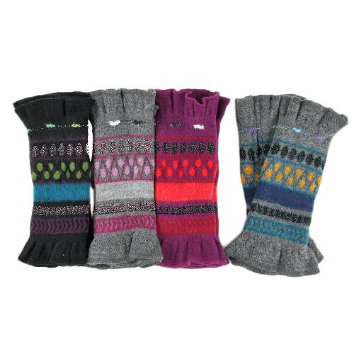 French handwarmer border dot - Gray pink
