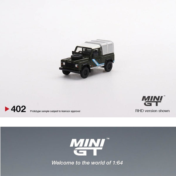 MINI GT 1/64 Land Rover Defender 90 Pickup Bronze Green RHD MGT00402-R