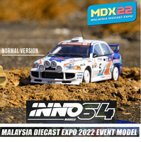 INNO64 1/64 MITSUBISHIN LANCER EVO III #5 Rally of Malaysia 1996 Malaysia Diecast Expo 2022 Event Model IN64-EVO3-MR96