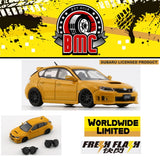 BM CREATIONS JUNIOR 1/64 Subaru 2009 IMPREZA WRX STI -Yellow LHD (Worldwide Limited Edition) 64B0221