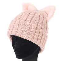 Cat ear-style ribbon hat - Pink