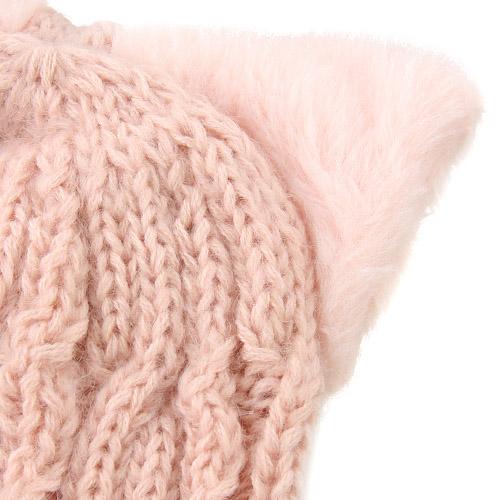 Cat ear-style ribbon hat - Pink