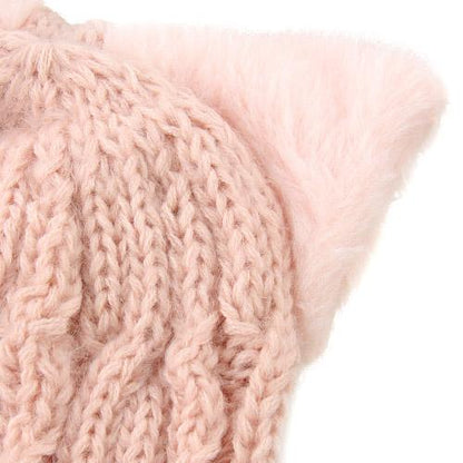 Cat ear-style ribbon hat - Pink