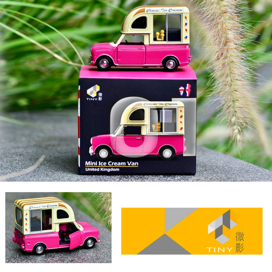 TINY 微影 01 Morris Mini Van Ice Cream (Burgundy) ATC65341