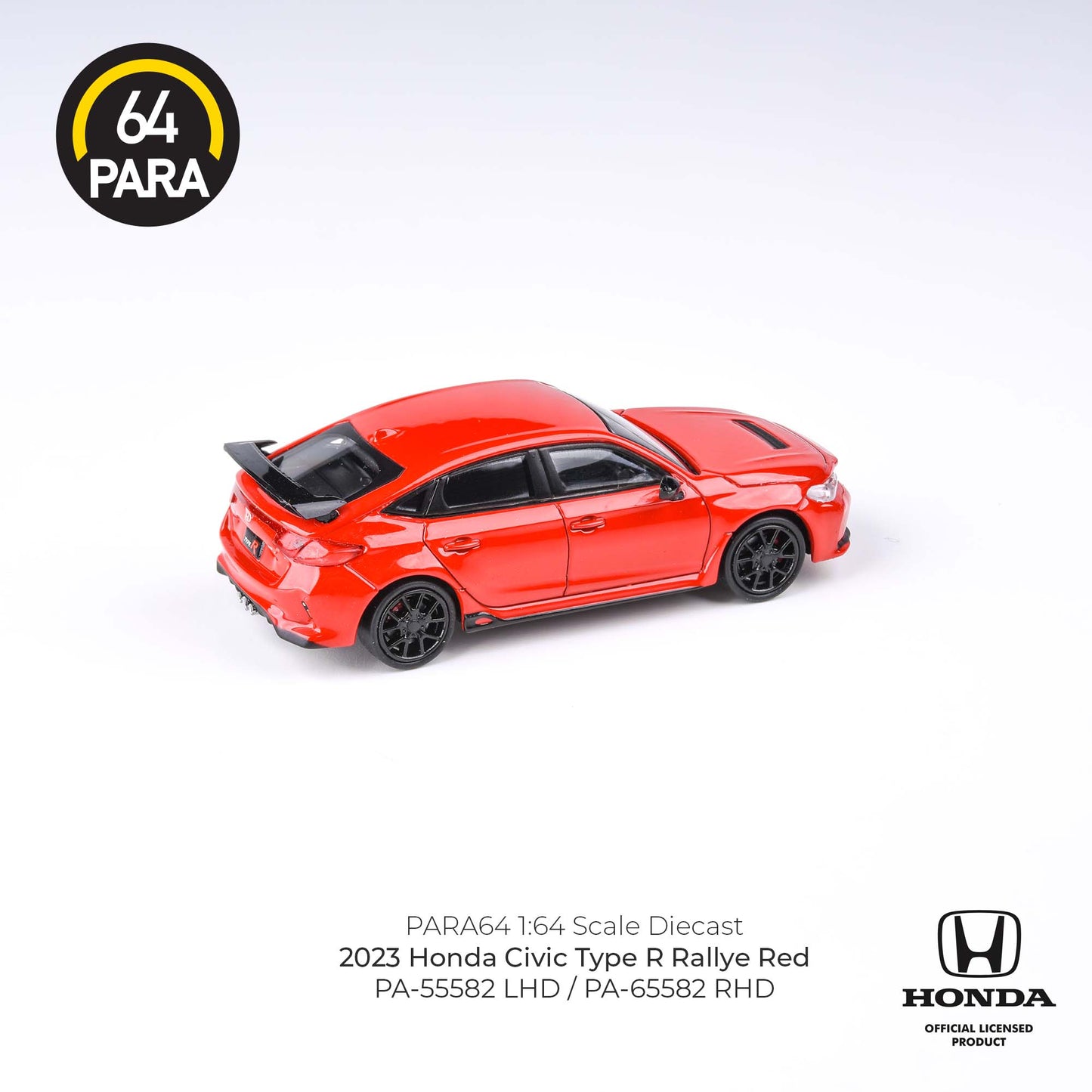 PARA64 1/64 2023 Honda Civic Type R FL5 Rallye Red LHD PA-55582