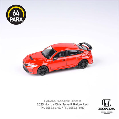 PARA64 1/64 2023 Honda Civic Type R FL5 Rallye Red LHD PA-55582