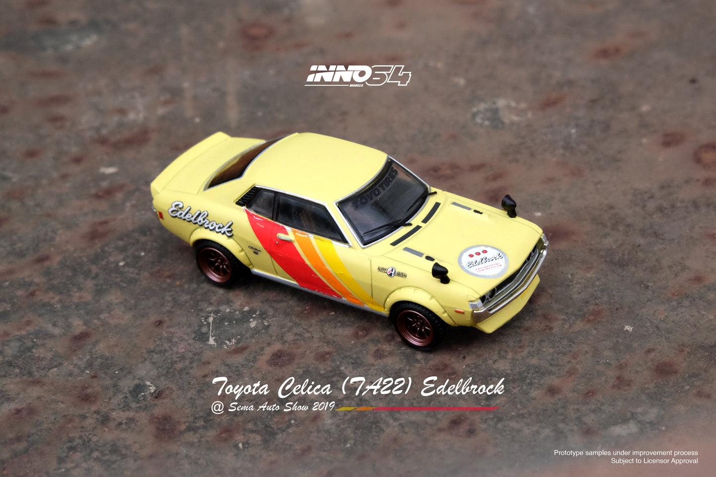 INNO64 1/64 Toyota CELICA 1600GT (TA22) "EDELBROCK" SEMA Auto Salon 2019 IN64-1600GT-SEMA19