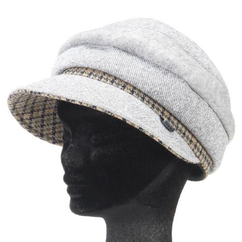 Back collar back plaid casket - Light grey
