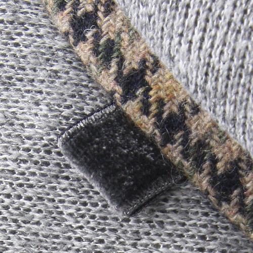 Back collar back plaid casket - Light grey