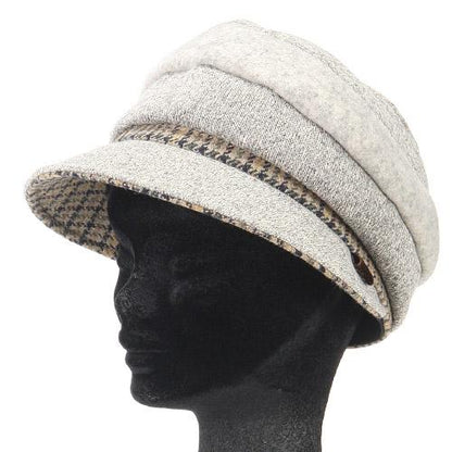 Back collar back plaid casket - Beige 