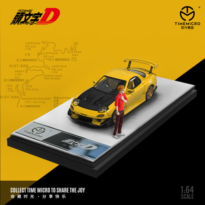 TIME MICRO 1/64 Mazda RX7 Initial D with figurine