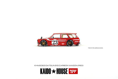 MINI GT x Kaido House 1/64 Datsun KAIDO 510 Wagon CARBON FIBER V2 (RED) KHMG063