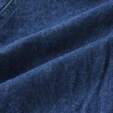 Denim Coat with Hood - Navy Blue