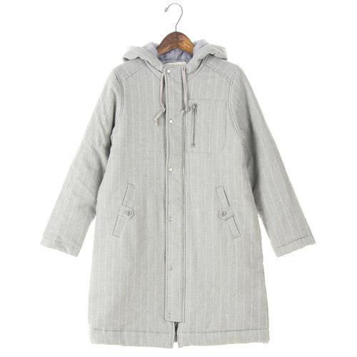 NORTHERN TRUCK coat with hood - M Grey Stripe