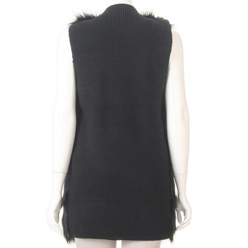 Fur vest - Black