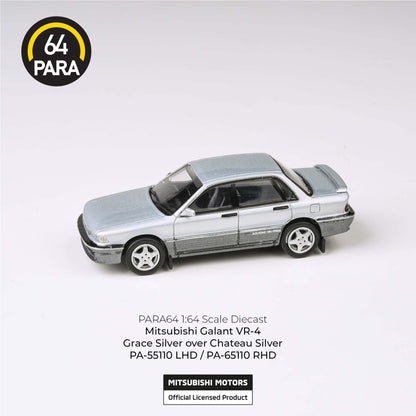 PARA64 1/64 1998 Mitsubishi Galant VR-4 Grace Silver over Chateau Silver LHD PA-55110