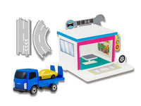 F-Toys Confect. Tomica Assembly Town 4 - #3 Isuzu ELF Vehicle Transporter + Workshop
