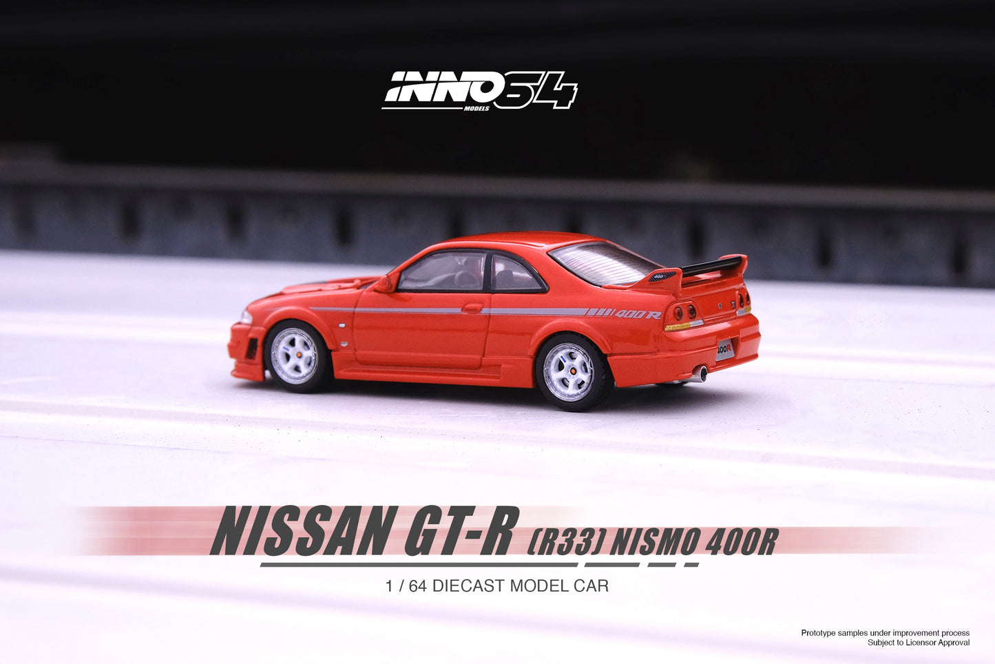 INNO64 1/64 NISSAN SKYLINE GT-R (R33) NISMO 400R Super Clear Red II IN64-400R-SCR