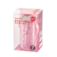 RICHELL Aqulea Clear Straw Bottle Mug (320ml) - Pink