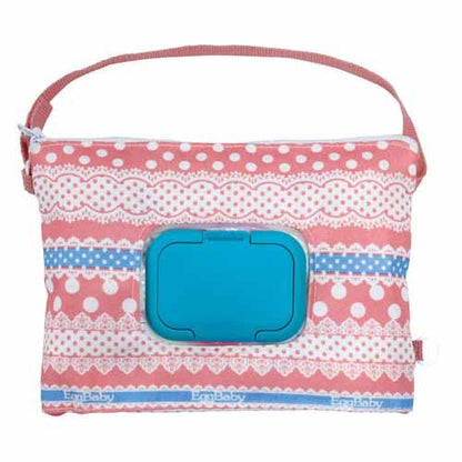 Wet tissue pouch - Pink lace 