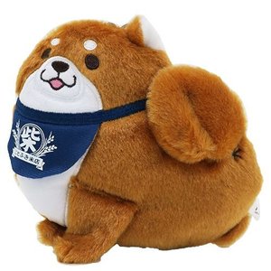 Chuken Mochi Shiba Card Holder with Retractable Chain 13269 Brown